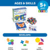 Learning Resources STEM Explorers Pixel Art Challenge - Math Puzzles, Pattern Blocks, Creativity for Kids Sensory Bin, Arts and Crafts, Math Manipulatives, Back to School Must Haves