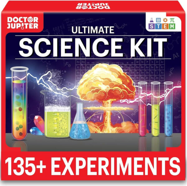 Doctor Jupiter My First Science Kit for Kids Ages 4-5-6-7-8| Birthday Gift Ideas for 4-8-12 Year Old Boys & Girls| Toy Stem Kit with 100+ Experiments| Learning & Educational, Summer Activities
