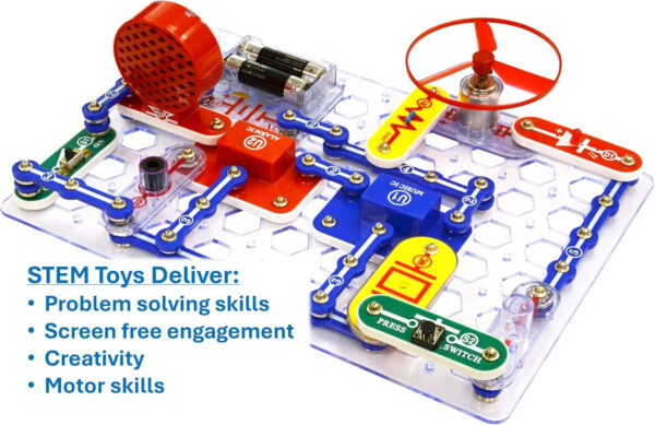 688b1312ef7c53e0ff7096f5b0b914878bd3c7cbde2a35c1f4ded.jpg Snap Circuits Jr. SC-100 Electronics Exploration Kit, Over 100 Projects, Full Color Project Manual, 28 Parts, STEM Educational Toy for Kids 8 +
