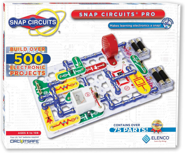 688b1334e1cdeea92643dd6cbb68c813596221f61e06f4ad3d854.jpg Snap Circuits Jr. SC-100 Electronics Exploration Kit, Over 100 Projects, Full Color Project Manual, 28 Parts, STEM Educational Toy for Kids 8 +