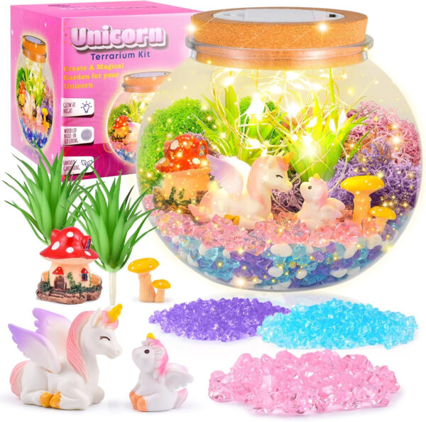 688b13783e11c9118fa2eb414e645438735e3d7a1e72eeb206ab3.jpg Unicorn Gifts for Girls - Light up Unicorn Terrarium Kit for Kids - DIY Unicorn Arts & Crafts Toy - Birthday Gifts for Kids Age 5 6 7 8-12 Year Old Girl Gift