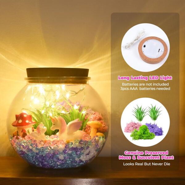 688b137c16cb3d45371e4baf2a33134c73992db3f84db638c5153.jpg Unicorn Gifts for Girls - Light up Unicorn Terrarium Kit for Kids - DIY Unicorn Arts & Crafts Toy - Birthday Gifts for Kids Age 5 6 7 8-12 Year Old Girl Gift