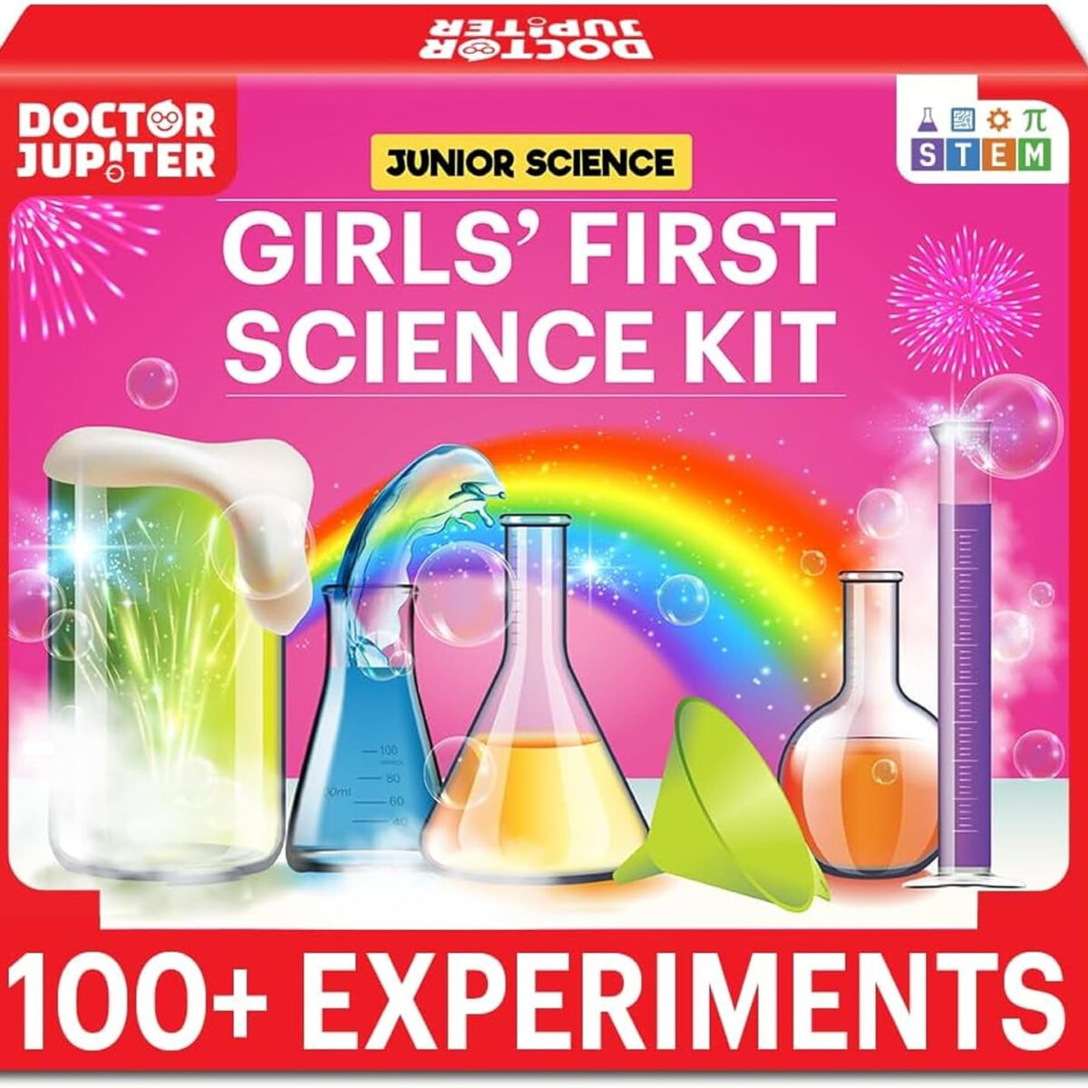 Doctor Jupiter Girls First Science Experiment Kit for Kids Ages 4-5-6-7-8| Birthday Gift Ideas for 4+ Year Old Girls| STEM Learning & Educational Toys