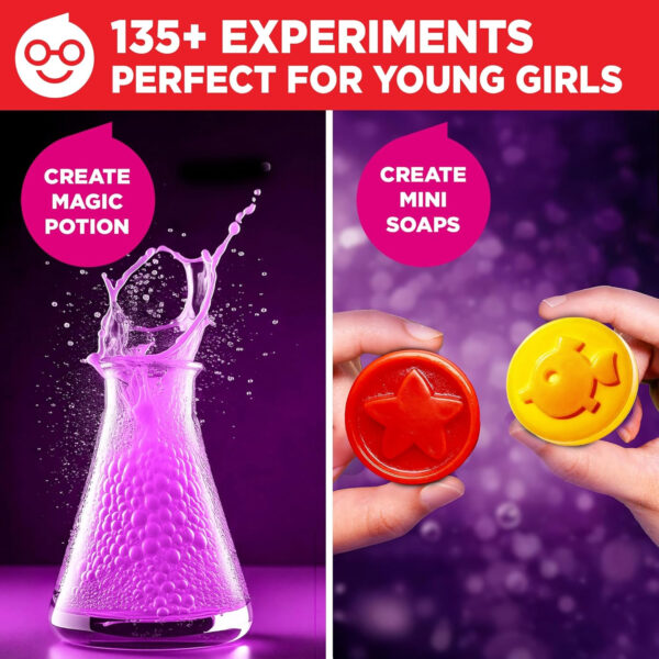 Doctor Jupiter Girls First Science Experiment Kit for Kids Ages 4-5-6-7-8| Birthday Gift Ideas for 4+ Year Old Girls| STEM Learning & Educational Toys