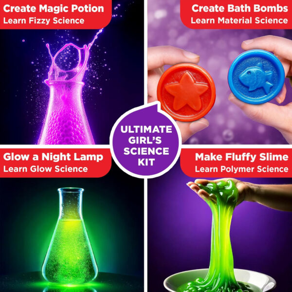 Doctor Jupiter Girls First Science Experiment Kit for Kids Ages 4-5-6-7-8| Birthday Gift Ideas for 4+ Year Old Girls| STEM Learning & Educational Toys