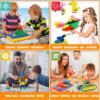 FUBAODA Kids 600pcs Set Building Blocks Construction Toy - Learning Playset STEM Educational Kit Child Branin Development Preschool Kindergarten Toy