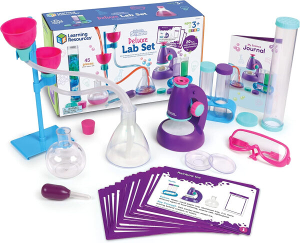 Learning Resources Primary Science Deluxe Lab Set - 45 Pieces, Ages 3+ Preschool Science Kit, STEM Toys, Science Experiments for Kids, Preschool Learning Toys