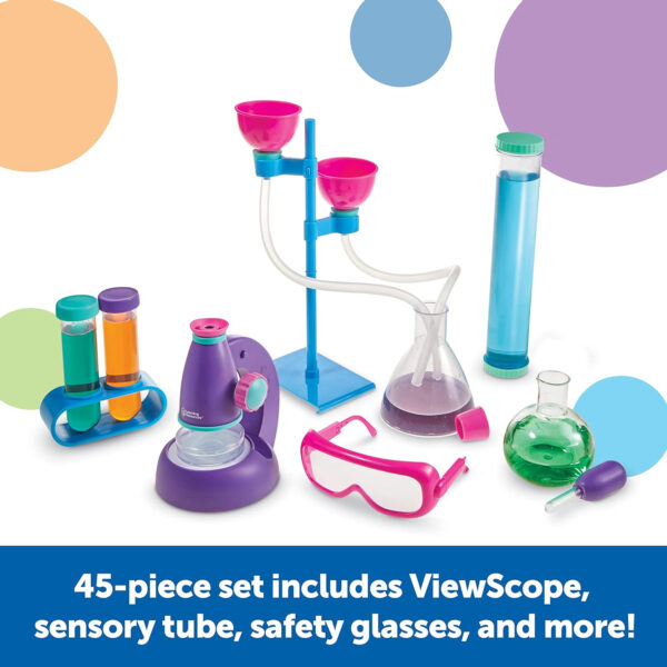 Learning Resources Primary Science Deluxe Lab Set - 45 Pieces, Ages 3+ Preschool Science Kit, STEM Toys, Science Experiments for Kids, Preschool Learning Toys