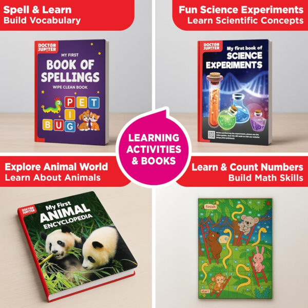 Doctor Jupiter Girls First Science Experiment Kit for Kids Ages 4-5-6-7-8| Birthday Gift Ideas for 4+ Year Old Girls| STEM Learning & Educational Toys