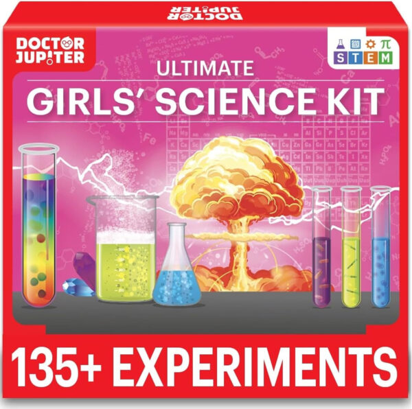 Doctor Jupiter Girls First Science Experiment Kit for Kids Ages 4-5-6-7-8| Birthday Gift Ideas for 4+ Year Old Girls| STEM Learning & Educational Toys
