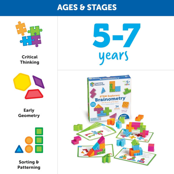 688b15c769234451c87585403e51717d249c7a27c5cb7cf0cd472.jpg Learning Resources STEM Explorers Brainometry - 3d Puzzle, Brain Games, Brainteaser, Building Logic Toys, Gifts For Boys and Girls, Fine Motor Skills , Math Manipulatives, Back to School