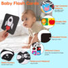 Black and White High Contrast Baby Books Flash Cards Tummy Time Mirror Toys Newborn Toys 0 6 Months Brain Development Infant Stimulating Sensory Toy 0-3 3-6 2 4 5 Months old Baby Boy Girl Shower Gifts