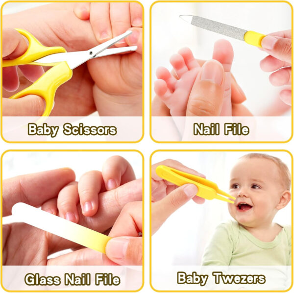 Baby Grooming Kit, Infant Safety Care Set with Hair Brush Comb Nail Clipper Nasal Aspirator,Baby Essentials Kit for Newborn Girls Boys