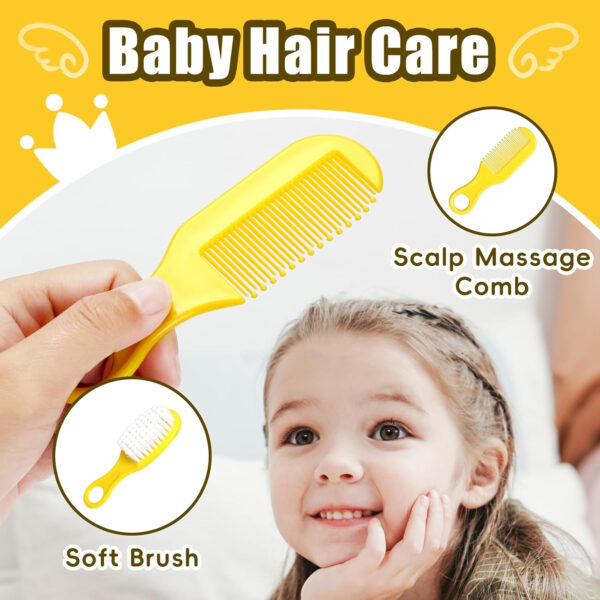 Baby Grooming Kit, Infant Safety Care Set with Hair Brush Comb Nail Clipper Nasal Aspirator,Baby Essentials Kit for Newborn Girls Boys