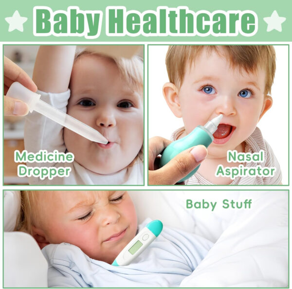 Baby Grooming Kit, Infant Safety Care Set with Hair Brush Comb Nail Clipper Nasal Aspirator,Baby Essentials Kit for Newborn Girls Boys