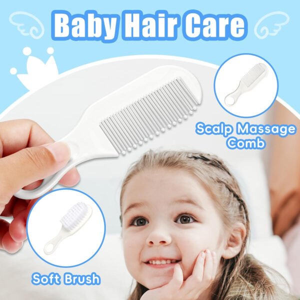 Baby Grooming Kit, Infant Safety Care Set with Hair Brush Comb Nail Clipper Nasal Aspirator,Baby Essentials Kit for Newborn Girls Boys