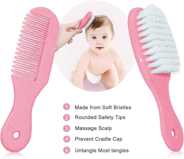 Baby Grooming Kit, Infant Safety Care Set with Hair Brush Comb Nail Clipper Nasal Aspirator,Baby Essentials Kit for Newborn Girls Boys (Blue)