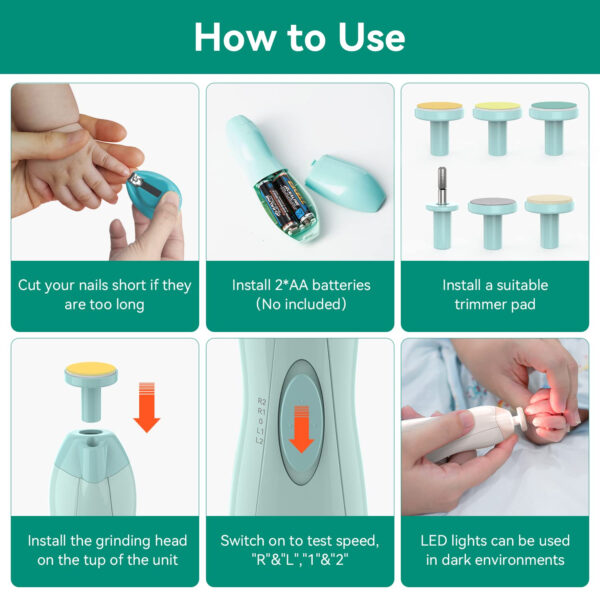 Baby Healthcare and Grooming Kit, 24 in 1 Baby Electric Nail Trimmer Set, Lupantte Nursery Care Kit, Toddler Nail Clippers, Medicine Dispenser, Infant Comb, Brush, etc. Baby Care Products