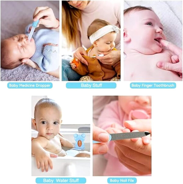 Baby Grooming Kit, Infant Safety Care Set with Hair Brush Comb Nail Clipper Nasal Aspirator,Baby Essentials Kit for Newborn Girls Boys