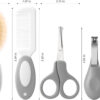Baby Grooming Kit,Baby Health Care Kit,Baby Brush Soft Bristles 5 pcs Baby Nail Kit Nursery Care Kit Baby Hair Brush Hair Comb Nail Kit Safety Cutter Nail Clipper Set Pink