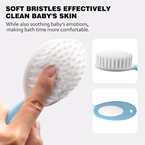 Baby Grooming Kit,Baby Health Care Kit,Baby Brush Soft Bristles 5 pcs Baby Nail Kit Nursery Care Kit Baby Hair Brush Hair Comb Nail Kit Safety Cutter Nail Clipper Set Pink