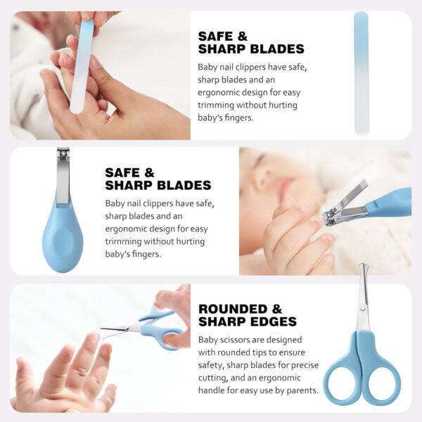 Baby Grooming Kit,Baby Health Care Kit,Baby Brush Soft Bristles 5 pcs Baby Nail Kit Nursery Care Kit Baby Hair Brush Hair Comb Nail Kit Safety Cutter Nail Clipper Set Pink