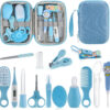 OTTOLIVES Baby Healthcare and Grooming Kit, 24 in 1 Baby Electric Nail Trimmer Set Newborn Nursery Health Care Set for Newborn Infant Toddlers Baby Boys Girls Kids Haircut Tools (0-3 Years+) (Blue)