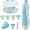 OTTOLIVES Baby Healthcare and Grooming Kit, 24 in 1 Baby Electric Nail Trimmer Set Newborn Nursery Health Care Set for Newborn Infant Toddlers Baby Boys Girls Kids Haircut Tools (0-3 Years+) (Blue)