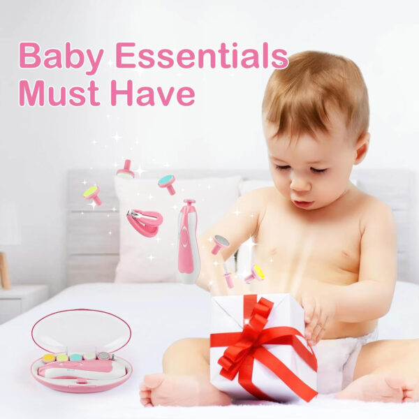 OTTOLIVES Baby Healthcare and Grooming Kit, 24 in 1 Baby Electric Nail Trimmer Set Newborn Nursery Health Care Set for Newborn Infant Toddlers Baby Boys Girls Kids Haircut Tools (0-3 Years+) (Blue)