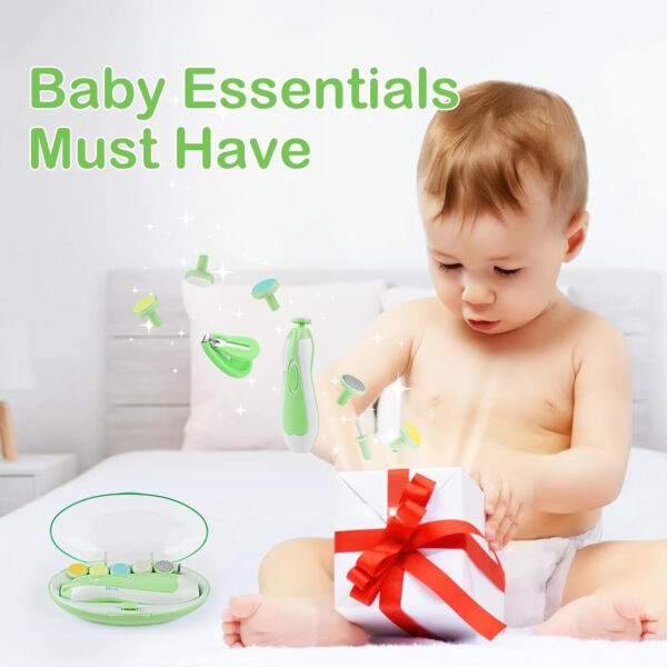 OTTOLIVES Baby Healthcare and Grooming Kit, 24 in 1 Baby Electric Nail Trimmer Set Newborn Nursery Health Care Set for Newborn Infant Toddlers Baby Boys Girls Kids Haircut Tools (0-3 Years+) (Blue)