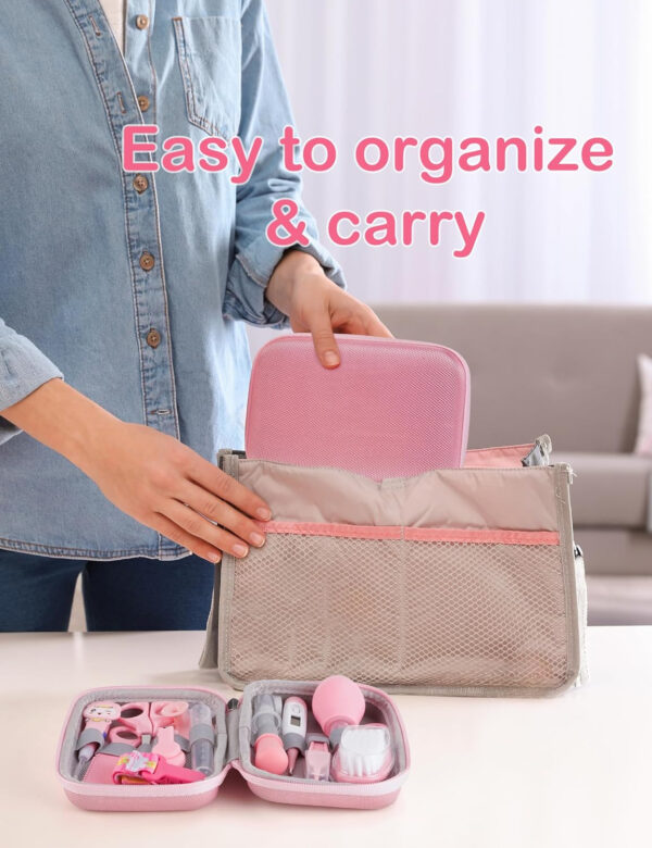 OTTOLIVES Baby Healthcare and Grooming Kit, 24 in 1 Baby Electric Nail Trimmer Set Newborn Nursery Health Care Set for Newborn Infant Toddlers Baby Boys Girls Kids Haircut Tools (0-3 Years+) (Blue)