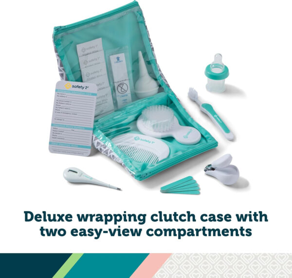 Safety 1st Deluxe Baby Healthcare and Grooming Kit, Arctic Blue, Newborn Baby Essentials, One Size, 25 Pieces