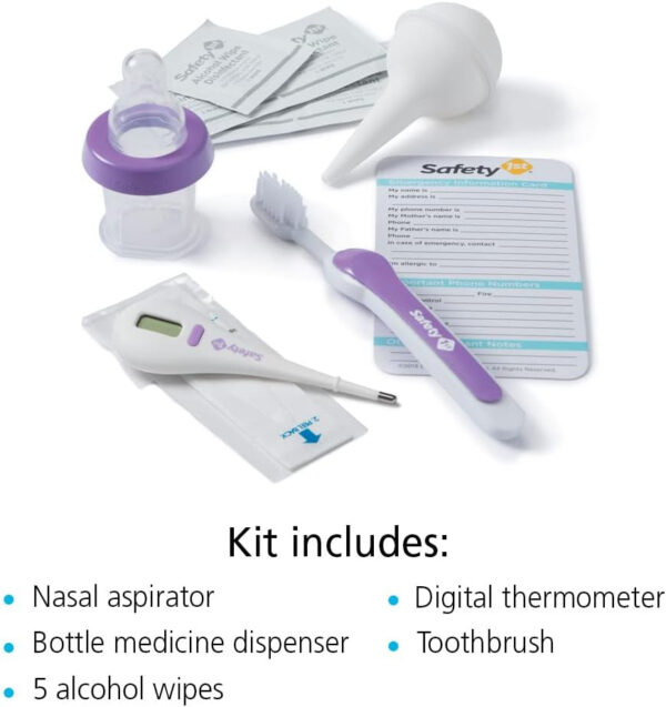 Safety 1st Deluxe Baby Healthcare and Grooming Kit, Arctic Blue, Newborn Baby Essentials, One Size, 25 Pieces