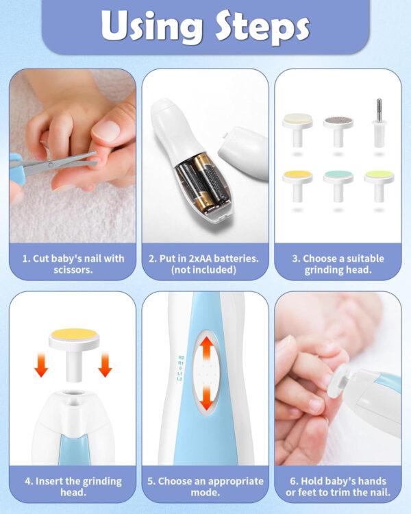 Lictin Baby Healthcare and Grooming Kit, 31 in 1 Baby Electric Nail Trimmer Set, Newborn Nursery Care Kit, Baby Essentials with Nail Clippers, Medicine Dispenser, Infant Comb, Brush