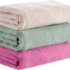 Baby Muslin Swaddle Blankets for Boys and Girls,4-Pack Breathable and Skin-Friendly,Wrap Soft Silky Cotton Muslin Swaddle Blankets/Atrovirens/Green/Apricot White/Grey…