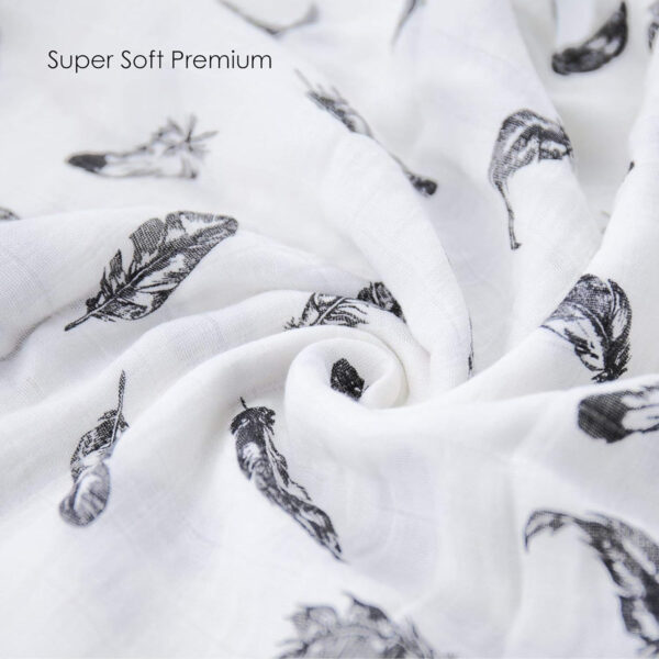 upsimples Baby Swaddle Blanket Unisex Swaddles Wrap Soft Silky Muslin Neutral Receiving Blankets for Boys and Girls, Large 47 x 47 inches, Set of 4 - Fox/Elephant/Giraffe/Dinosaur