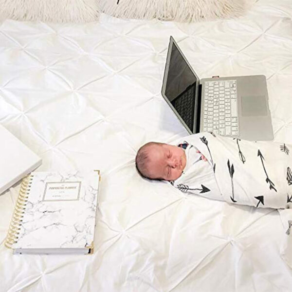 upsimples Baby Swaddle Blanket Unisex Swaddles Wrap Soft Silky Muslin Neutral Receiving Blankets for Boys and Girls, Large 47 x 47 inches, Set of 4 - Fox/Elephant/Giraffe/Dinosaur