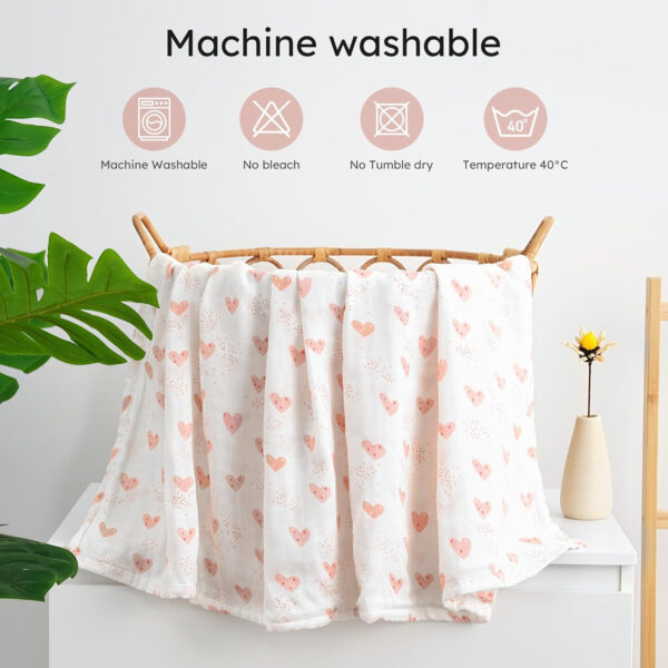 Yoofoss Organic Muslin Swaddle Blankets, Baby Blankets, 47 x 47 Inches Receiving Blanket for Baby Boys and Girls, Baby Essentials for Newborns Soft Breathable