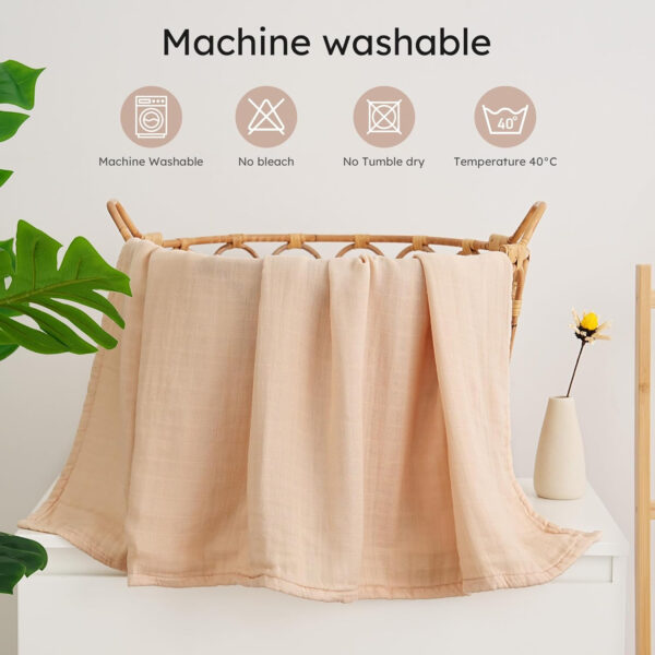 Yoofoss Organic Muslin Swaddle Blankets, Baby Blankets, 47 x 47 Inches Receiving Blanket for Baby Boys and Girls, Baby Essentials for Newborns Soft Breathable