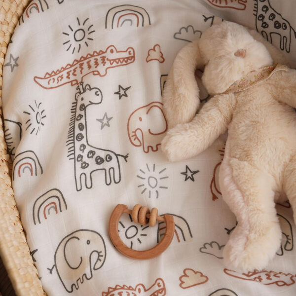 Yoofoss Organic Muslin Swaddle Blankets, Baby Blankets, 47 x 47 Inches Receiving Blanket for Baby Boys and Girls, Baby Essentials for Newborns Soft Breathable