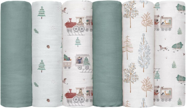 GLLQUEN BABY Receiving Blanket Boy Cotton Muslin Swaddle Blankets Girl Newborn Squares Breathable & Soft Thin Baby Blankets Cloths Double Absorbent Infant Swaddling Wrap - 6 Pack (Sun)