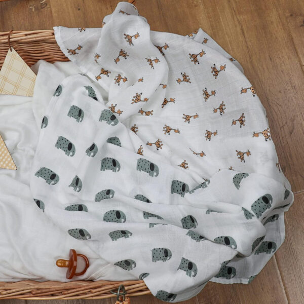 GLLQUEN BABY Receiving Blanket Boy Cotton Muslin Swaddle Blankets Girl Newborn Squares Breathable & Soft Thin Baby Blankets Cloths Double Absorbent Infant Swaddling Wrap - 6 Pack (Sun)