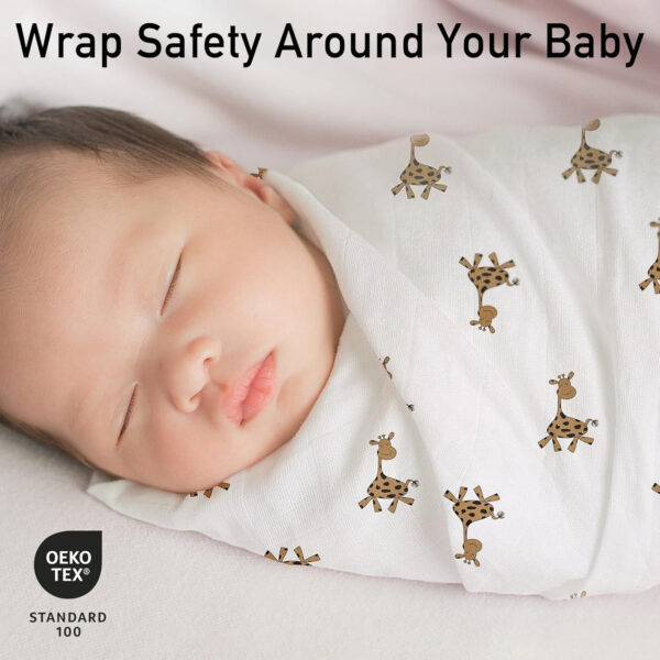 GLLQUEN BABY Receiving Blanket Boy Cotton Muslin Swaddle Blankets Girl Newborn Squares Breathable & Soft Thin Baby Blankets Cloths Double Absorbent Infant Swaddling Wrap - 6 Pack (Sun)