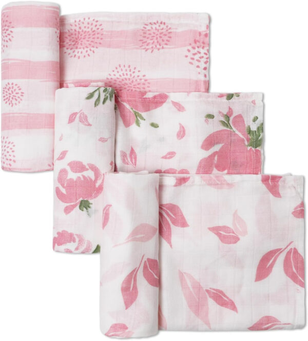 GLLQUEN BABY Receiving Blanket Boy Cotton Muslin Swaddle Blankets Girl Newborn Squares Breathable & Soft Thin Baby Blankets Cloths Double Absorbent Infant Swaddling Wrap - 6 Pack (Sun)