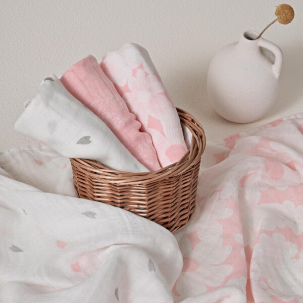 GLLQUEN BABY Receiving Blanket Boy Cotton Muslin Swaddle Blankets Girl Newborn Squares Breathable & Soft Thin Baby Blankets Cloths Double Absorbent Infant Swaddling Wrap - 6 Pack (Sun)