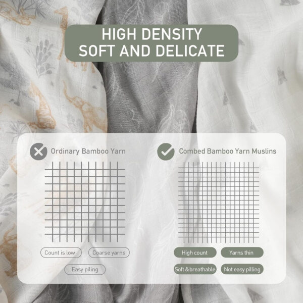 GLLQUEN BABY Receiving Blanket Boy Cotton Muslin Swaddle Blankets Girl Newborn Squares Breathable & Soft Thin Baby Blankets Cloths Double Absorbent Infant Swaddling Wrap - 6 Pack (Sun)