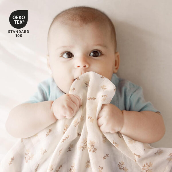 GLLQUEN BABY Receiving Blanket Boy Cotton Muslin Swaddle Blankets Girl Newborn Squares Breathable & Soft Thin Baby Blankets Cloths Double Absorbent Infant Swaddling Wrap - 6 Pack (Sun)