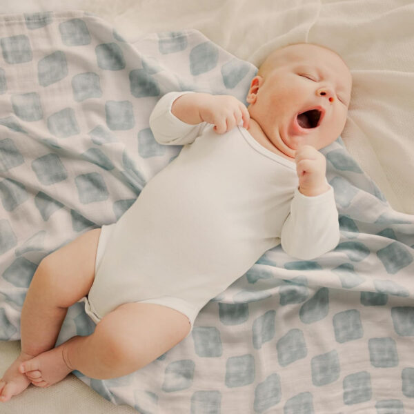 GLLQUEN BABY Receiving Blanket Boy Cotton Muslin Swaddle Blankets Girl Newborn Squares Breathable & Soft Thin Baby Blankets Cloths Double Absorbent Infant Swaddling Wrap - 6 Pack (Sun)