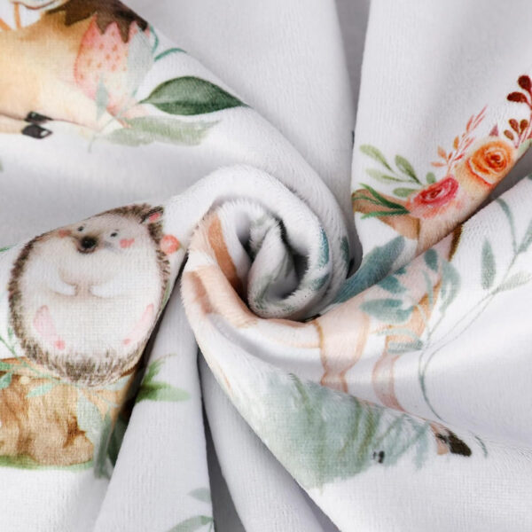 BOPRIO Baby Blankets for Unisex Boys Girls, Super Soft Nursery Minky Blankets with Baby Elephant Design and Dotted Fleece Backing, Printed Bed Throws Newborn