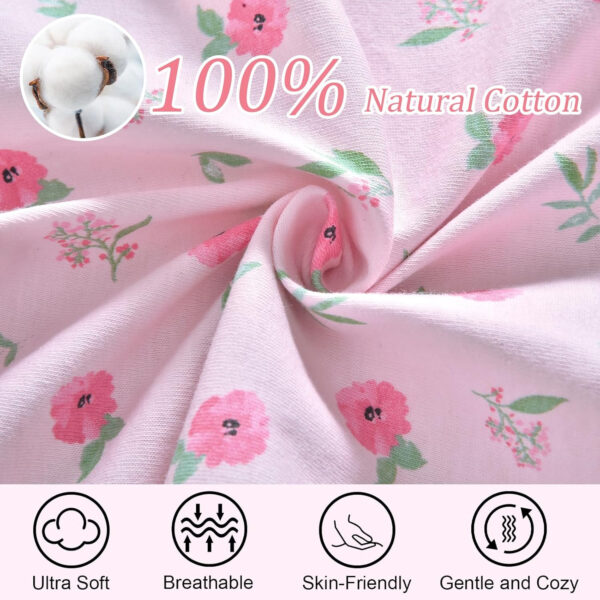 david's kids 100% Cotton 3 Pack Baby Swaddle Wrap for 0-3 Months, Soft Breathable Swaddle Blanket for Newborn Infant, Adjustable Baby Wrap Sleep Sacks for Girls, Newborn Essentials, Floral